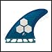 Future Fins FAM1 Thruster Fin Set in Resin Transfer Molded (RTM) - Blue Hex