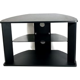 Strand Rydal Universal TV Stand - for up to 32" TV - Black, Glass Shelf