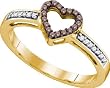 0.12CTW DIAMOND HEART RING Size 7