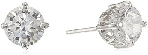 Charles Winston Sterling Silver and Cubic Zirconia Stud Earrings (2 cttw)