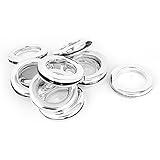 uxcell　カーテンリング　ローマンブラインド　65 x 42 x 11mm　シルバートーン　10個入り