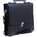 Falcon, BD-2584, flapover briefcase, Black