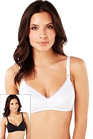 2 Pack Maternity Cotton Rich Non-Wired Spotted Nursing B-H Bras