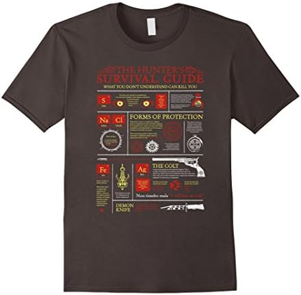 Men's Supernatural - The Hunters Survival Guide Large Asphalt