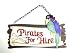 Kitchen & Housewares : PIRATES for hire DRIFTWOOD plaque hanging SIGN