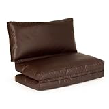Z Lounge Large BROWN Faux Leather Beanbag