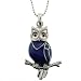Owl Mood Pendant with 1.2mm Ball Chain - 16 to 18" Adjustable Necklace