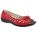Boulevard Womens/Ladies Punched Open Toe Flower Casual Shoes