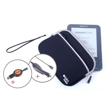 DURAGADGET Housse en néoprène noir résistant à l'eau + Câble de synchronisation rétractable + Chargeur voiture pour les nouveaux lecteurs de livre électronique Kindle 4, Kindle Touch / Touch 3G, Amazon Kindle 3 WIFI / 3G+WIFI / Kindle Keyboard / Keyboard 3G, Kindle Paperwhite et tablettes Kindle Fire et Kindle Fire HD (sortie 2012) DURAGADGET Housse en néoprène noir résistant à l'eau + Câble de synchronisation rétractable + Chargeur voiture pour les nouveaux lecteurs de livre électronique Kindle 4, Kindle Touch / Touch 3G, Amazon Kindle 3 WIFI / 3G+WIFI / Kindle Keyboard / Keyboard 3G, Kindle Paperwhite et tablettes Kindle Fire et Kindle Fire HD (sortie 2012)