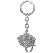 Stingray Key Chain, Key Ring, Key Holder, Key Tag , Key Fob, w/ Clear & Black Swarovski Crystals, 4" tall picture