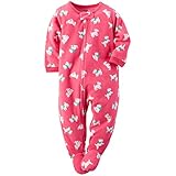 カーターズ ロンパース carter's 2015年秋冬 女の子用ピンクマフラーを巻いた元気なワンちゃんフリース足つきカバーオール(すべり止め付) (18... [並行輸入品]