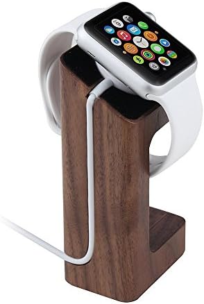 S-shine Apple Watch Stand,iWatch Charging Stand Bracket Docking Station Stock Cradle Holder for 38/42mm All Models (Handcrafted Wood Stand)