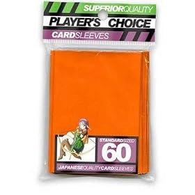 Player's Choice Orange Sleeves (Pack of 60) Standard Size Deck Protectors - Magic The Gathering, Pokemon & Other Trading Card Games
