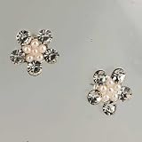 Pink Flower April Birthstone Earrings Stud