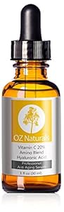 OZ Naturals - THE BEST Vitamin C Serum For Your Face - Organic Vitamin C + Amino + Hyaluronic Acid Serum- Clinical Strength 20% Vitamin C with Vegan Hyaluronic Acid Leaves Your Skin Radiant & More Youthful By Neutralizing Free Radicals. This Anti Aging Serum Will Finally Give You The Results You've Been Looking For - ALLURE MAGAZINE'S Best In Beauty Vitamin C Serum -100% Satisfaction GUARANTEED