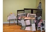 Carmella Pink & Brown 9 Piece Baby Bedding Set