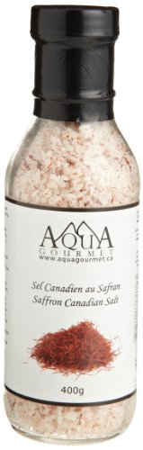 Aqua Gourmet Saffron Canadian Salt, 400-Grams (Pack of 3)