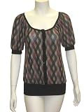 Apparel : Multicolor Pattern Button Top