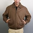 Men's Classic Cowhide Bomber Leather Jacket - Regular, Tall, Big, Big & Tall