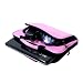 Fujitsu Loox M 10 Inch Netbook Casecrown Premium Double Memory Foam Laptop Case With Front Pocket And Tsa Approved Combination Lock (nylon Pink)