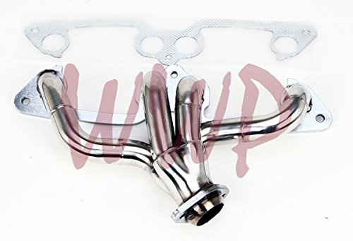 Performance Polished Stainless Steel Exhaust Headers Manifold System Kit 1991-2002 Jeep Wrangler TJ & YJ 2.5L 4-Cylinder