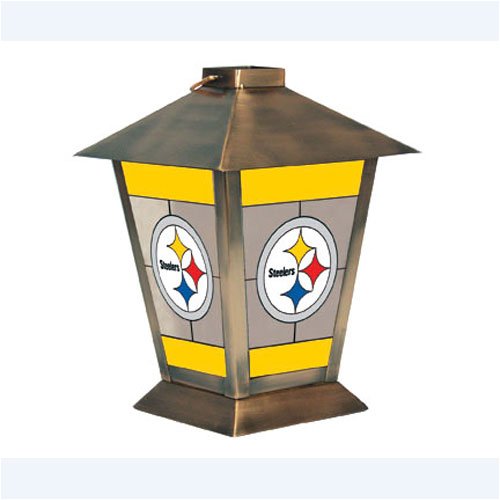 Pittsburgh Steelers NFL Glass & Metal Candle Lantern (11")