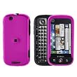 New Pink Rubber Texture Motorola Cliq MB200 Snap on Cell Phone Case
