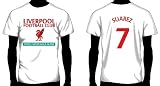 Liverpool FC Hero Soccer Tee: Luis Suarez | Adult Medium | White