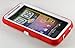 LiViTech(TM) Double Layer Hard Case for HTC Desire HD / Inspire 4G (White) (Red / White)