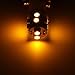 Partsam 5pc Roof Light Cab Marker Clear Cover+168 Amber 10-3528-SMD LED Bulb for 1988-2002 Chevy/GMC C/K1500/2500/3500/4500/5500/6500/7500 Kodiak Topkick trucks