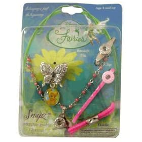  Disney Fairies Hair Fashion - Tinker Bell Silver Butterfly charm & accessory