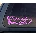 Pink Ribbon Fight Like a Girl Breast Cancer Car Decal / Sticker
