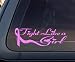 Pink Ribbon Fight Like a Girl Breast Cancer Car Decal / Sticker