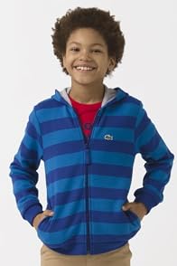 Boy's Full Zip Stripe Sweatshirt