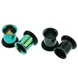 Set of 2-Pair of Titanium Single Flare Tunnel Plug with "O" Ring - 1 Pair Green, 1 Pair Black - 0 G (8mm)