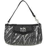 Coach Limited Edition Zebra Capacity Wristlet Case Clutch Bag Black Grey Multi Reviews