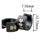 Heart Love Design Mens Ladies Unisex Huggie Hoop Earrings