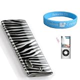 Black White Zebra Snap-on Cover for Apple ipod nano chromatic 5th generation + Screen Protector + Wristband