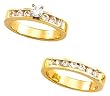 14K Yellow Gold Diamond Wedding Set - 0.78 Ct.
