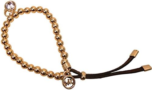 MK1001 Fashion golden spheres leather bracelet