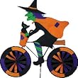 Witch on Bicycle Garden Spinner