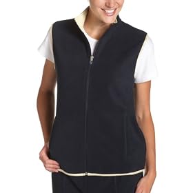 New York Laundry Women's Full Zip Mock Vest With Contrast Trim