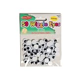 Charles Leonard Inc., Wiggle Eyes, Round, 10mm, Black, 50/Bag (64510)