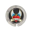 Handbag Purse Hanger Round of Flaming Winged Heart says Angel Heart