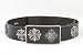 Tobacco Road Shield Crosses Black Leather Belt Matching Buckle