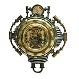 IMAGE OF Colonel J. Fizziwigs Steampunk Wall Clock Cold Cast Resin Desktop Statue, 10 inches