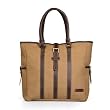 Olive n Figs Khaki 100% Cotton Canvas Office Tote