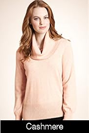 Pure Cashmere Cowl Neck Plain Jumper