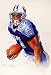 Eddie George Tennessee Titans Giclee on Canvas