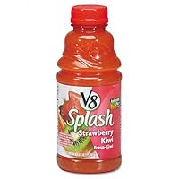 Officesnax V-8 Splash, Strawberry Kiwi, 16 Oz. Bottle, 12/Box